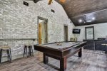 Open loft with pool table